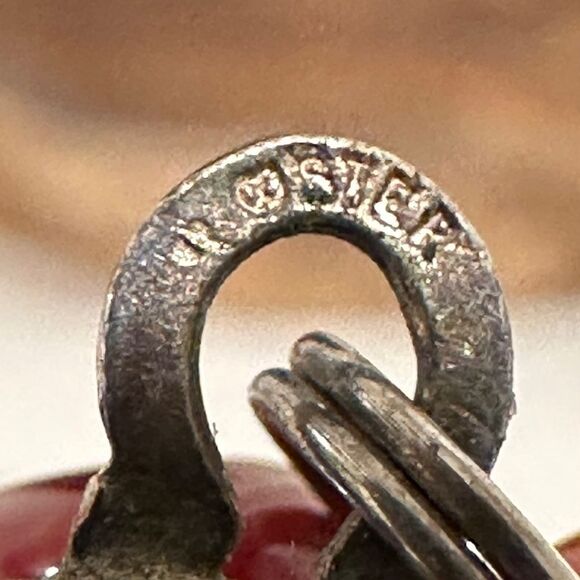 Vintage carnelian Sterling silver Orange red Beaded vintage carnelian necklace - Picture 7 of 12